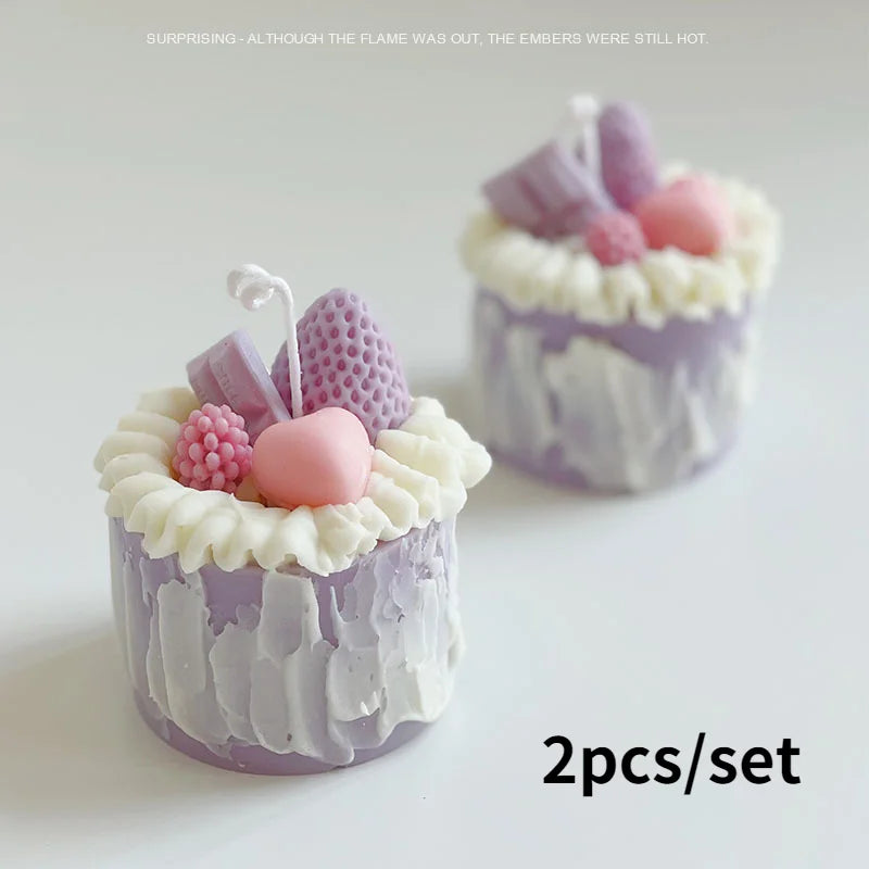 Vela Aromática Perfumada em 3D Bolo Decorativa