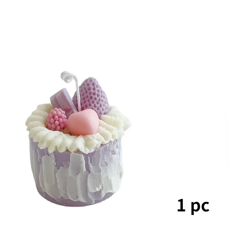 Vela Aromática Perfumada em 3D Bolo Decorativa