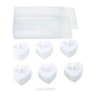 Kit 6 Velas De Coração de Led Tealight