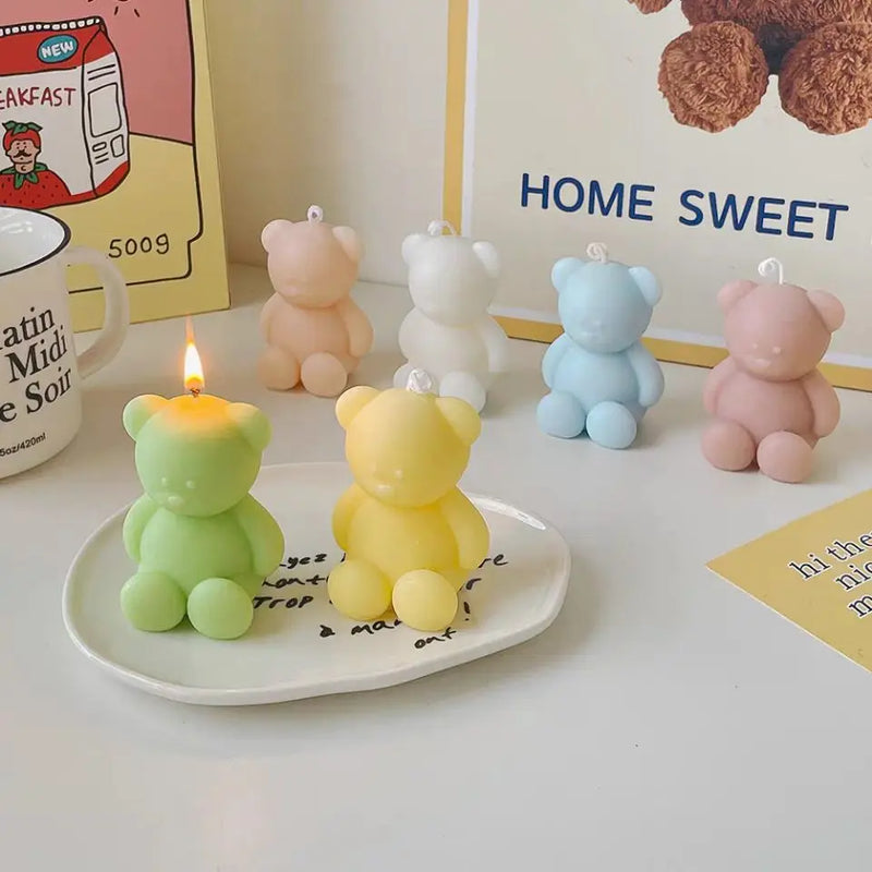 10 Velas mini urso Aromaterapia Decorativa