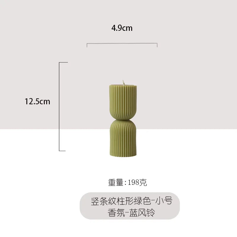 Velas Aromáticas Artesanais Perfumadas listradas