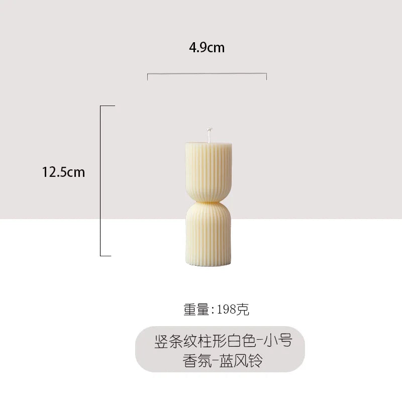 Velas Aromáticas Artesanais Perfumadas listradas