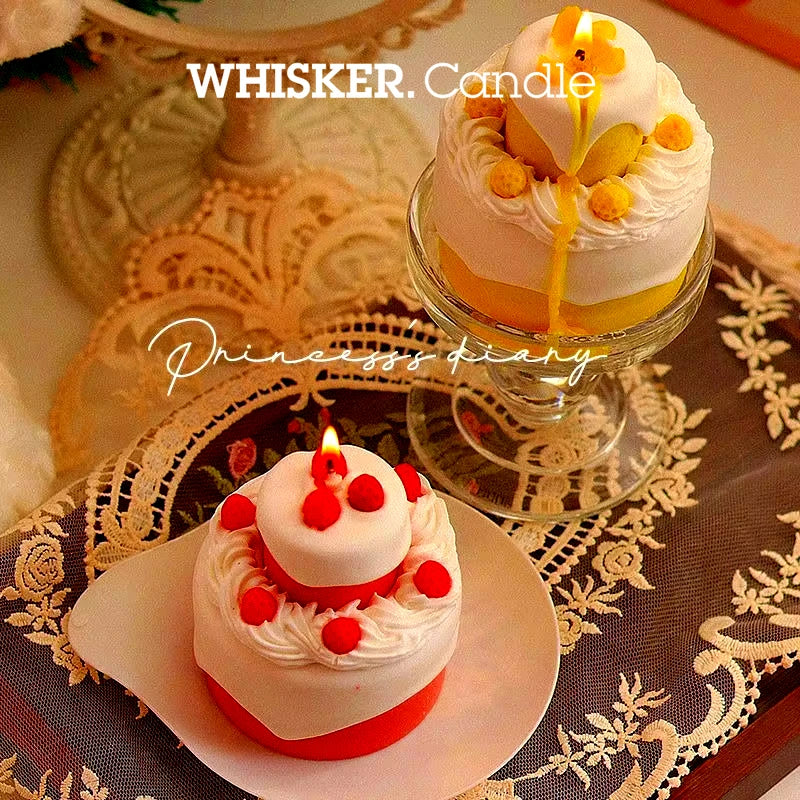 Velas Aromáticas Bolo 3D Cera de Soja WHISKER