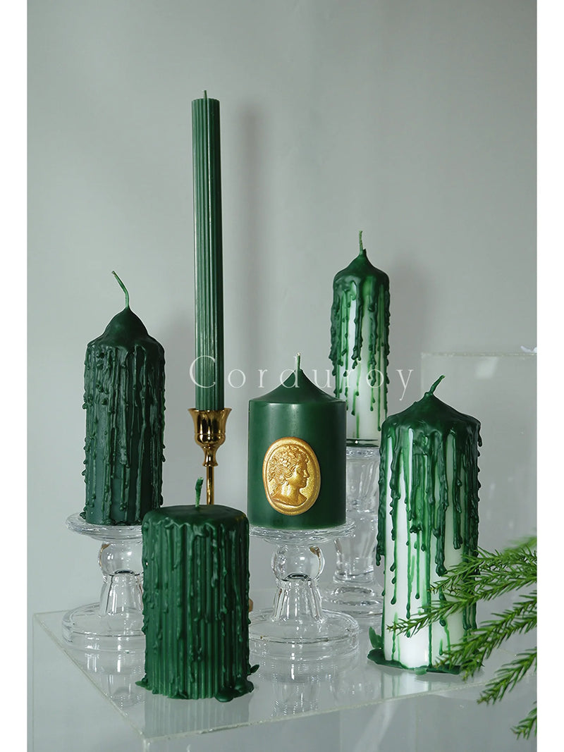 Velas Aromáticas Perfumadas de Lavanda Decorativa Linda Verde