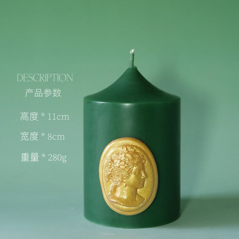 Velas Aromáticas Perfumadas de Lavanda Decorativa Linda Verde