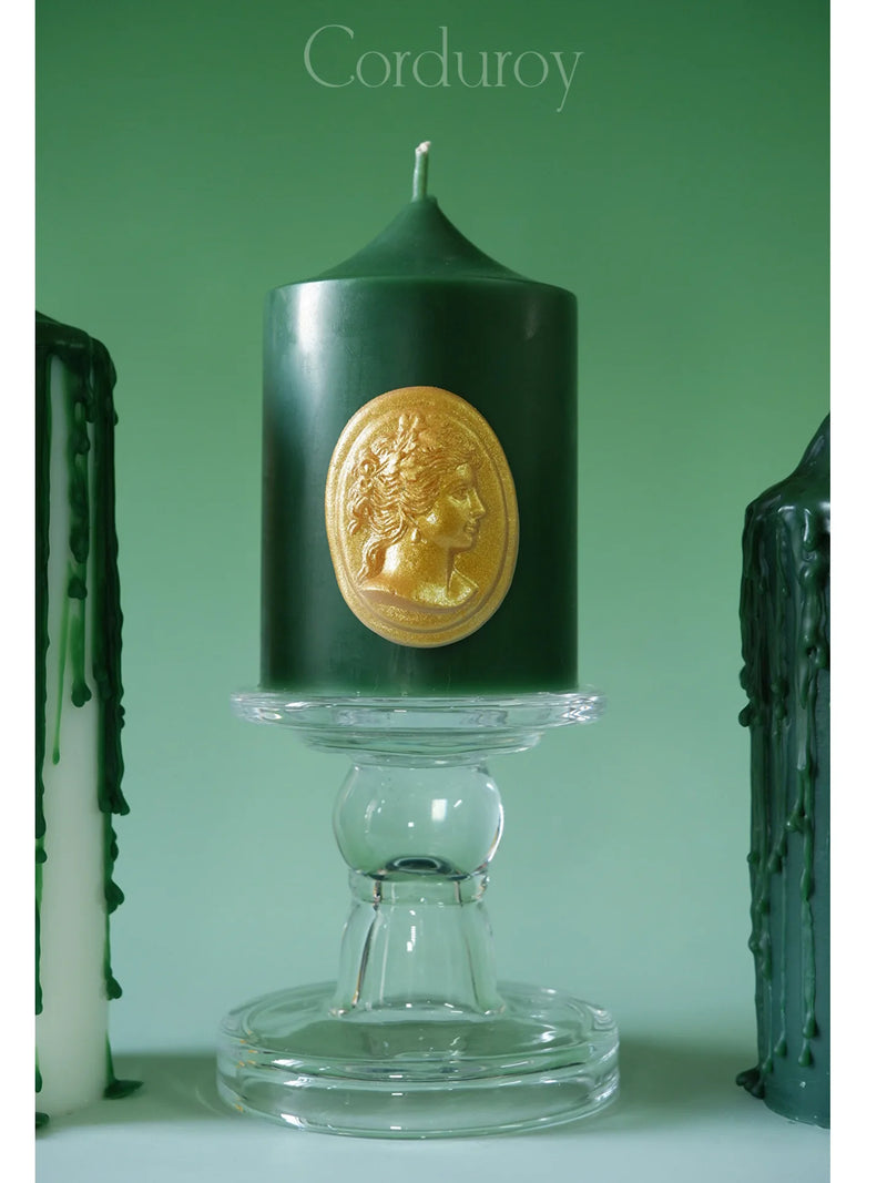 Velas Aromáticas Perfumadas de Lavanda Decorativa Linda Verde