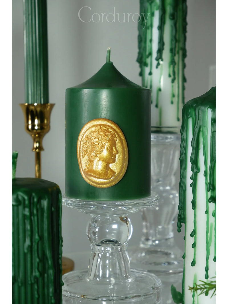 Velas Aromáticas Perfumadas de Lavanda Decorativa Linda Verde