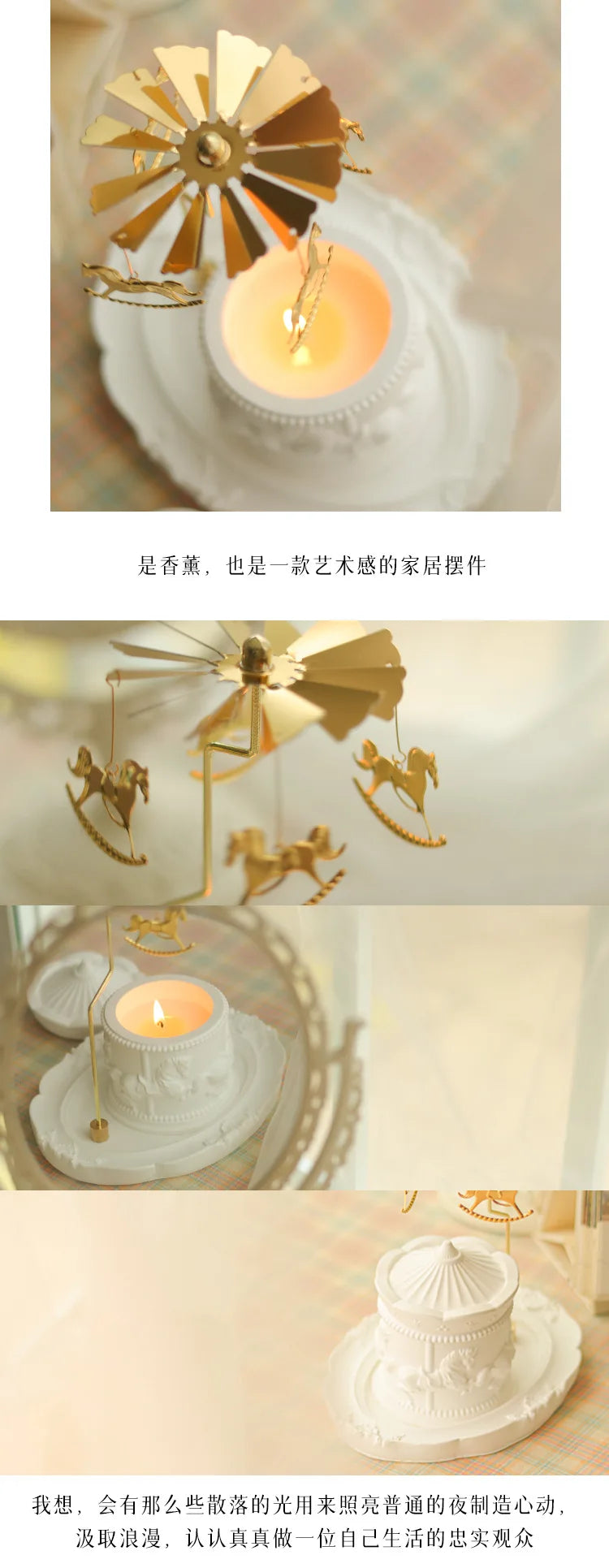 Velas decorativas de Carrossel Fragrância Premium