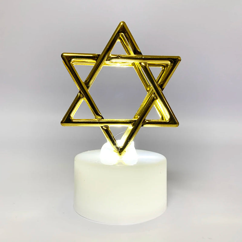 Kit 10 Velas Aromáticas Religião Estrela de Davi em LED