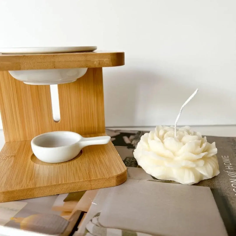 Vela Aromática Decorativa Perfumada Rosa Branca