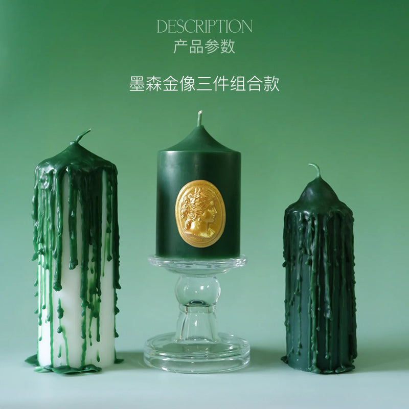 Velas Aromáticas Perfumadas de Lavanda Decorativa Linda Verde