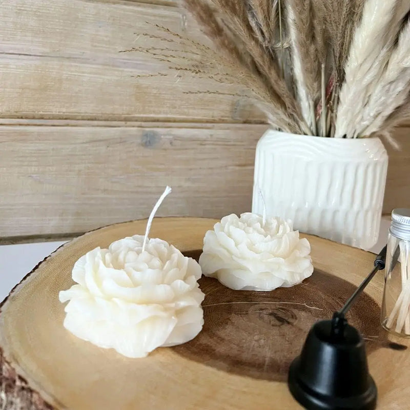 Vela Aromática Decorativa Perfumada Rosa Branca