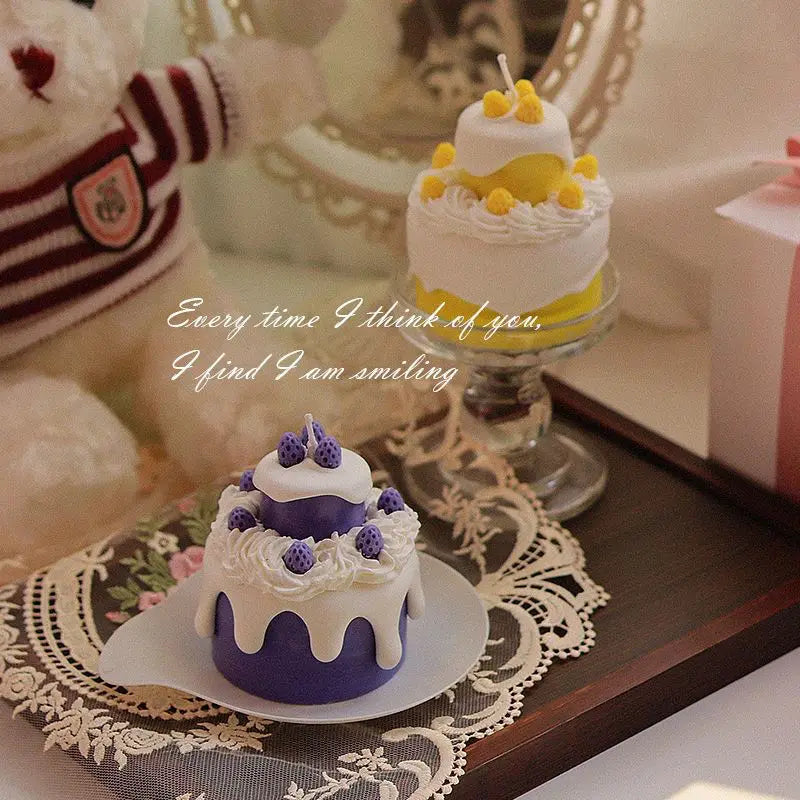 Velas Aromáticas Bolo 3D Cera de Soja WHISKER