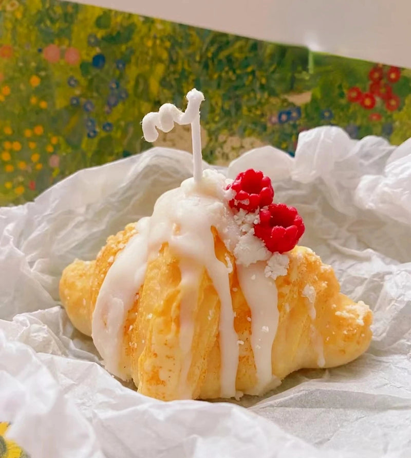 Vela Aromática Perfumada Decorativa Croissant