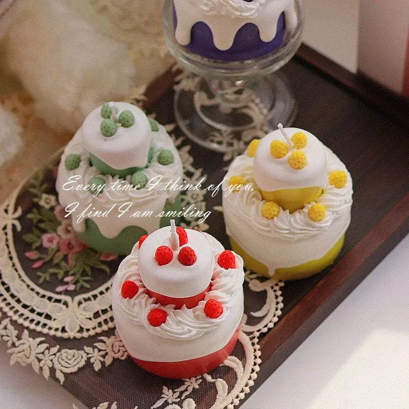 Velas Aromáticas Bolo 3D Cera de Soja WHISKER