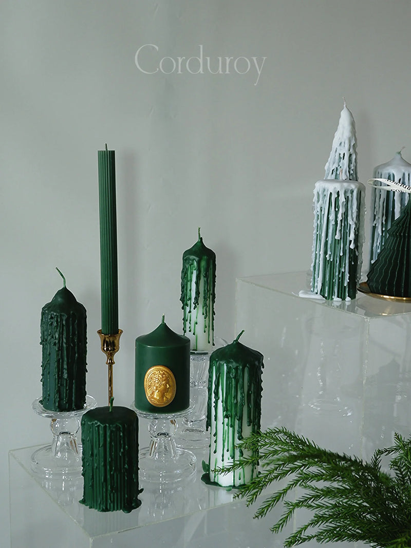 Velas Aromáticas Perfumadas de Lavanda Decorativa Linda Verde